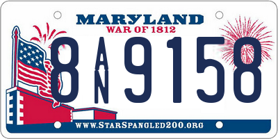 MD license plate 8AN9158