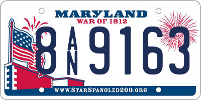 MD license plate 8AN9163