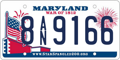 MD license plate 8AN9166