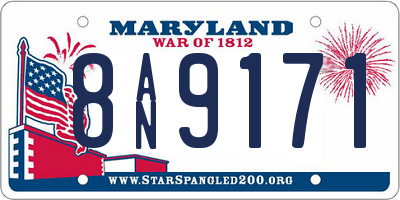 MD license plate 8AN9171