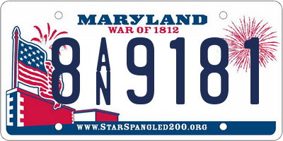 MD license plate 8AN9181