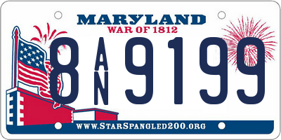 MD license plate 8AN9199