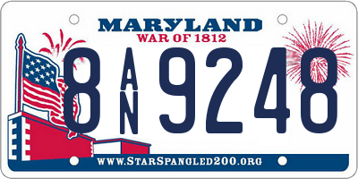 MD license plate 8AN9248