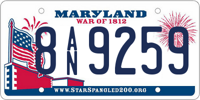 MD license plate 8AN9259