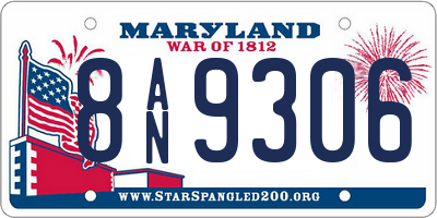 MD license plate 8AN9306