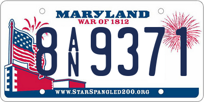 MD license plate 8AN9371