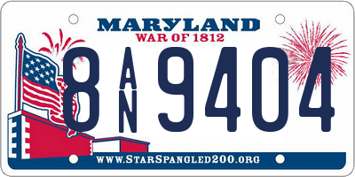 MD license plate 8AN9404