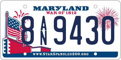 MD license plate 8AN9430