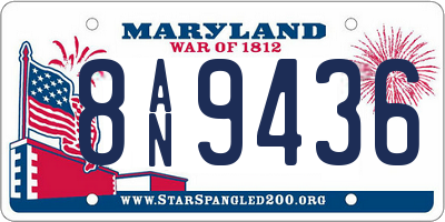 MD license plate 8AN9436