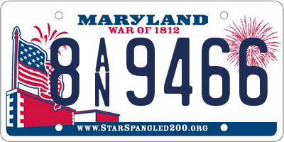 MD license plate 8AN9466