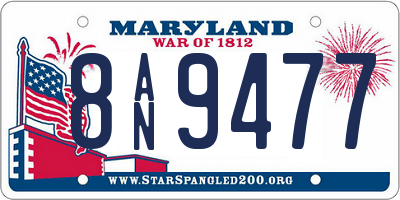 MD license plate 8AN9477