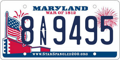 MD license plate 8AN9495