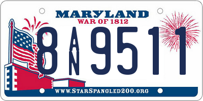 MD license plate 8AN9511