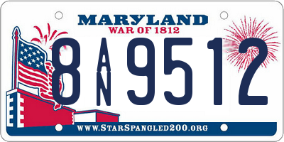 MD license plate 8AN9512