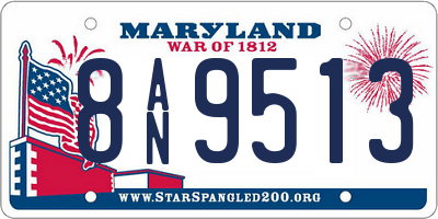 MD license plate 8AN9513