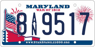 MD license plate 8AN9517