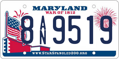 MD license plate 8AN9519