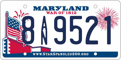 MD license plate 8AN9521