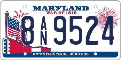 MD license plate 8AN9524