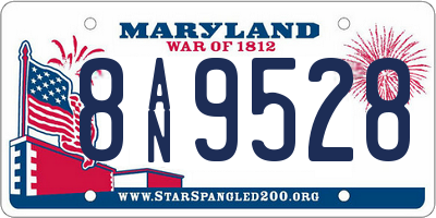 MD license plate 8AN9528
