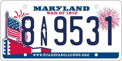 MD license plate 8AN9531