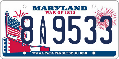 MD license plate 8AN9533