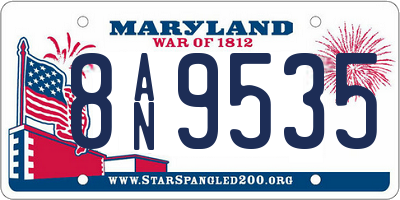 MD license plate 8AN9535