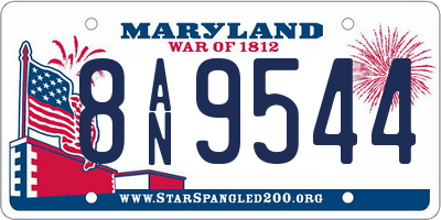 MD license plate 8AN9544