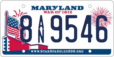 MD license plate 8AN9546