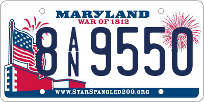 MD license plate 8AN9550