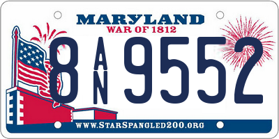 MD license plate 8AN9552