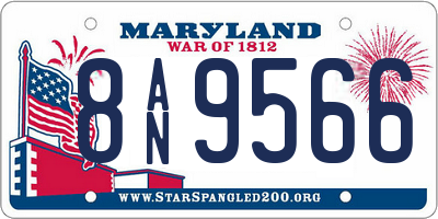 MD license plate 8AN9566