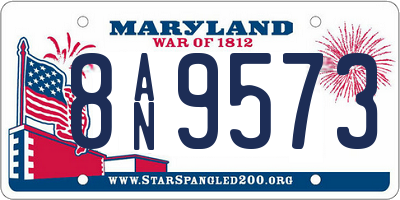 MD license plate 8AN9573