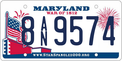 MD license plate 8AN9574