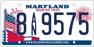 MD license plate 8AN9575