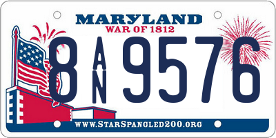 MD license plate 8AN9576