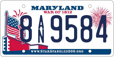 MD license plate 8AN9584