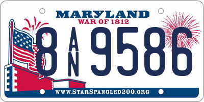 MD license plate 8AN9586