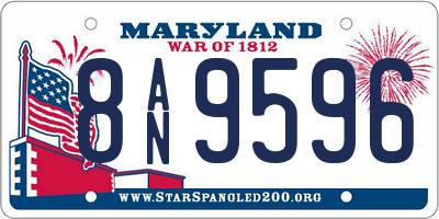 MD license plate 8AN9596