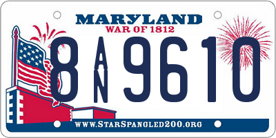MD license plate 8AN9610
