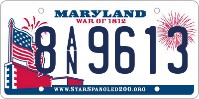 MD license plate 8AN9613