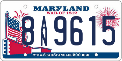 MD license plate 8AN9615