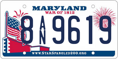 MD license plate 8AN9619