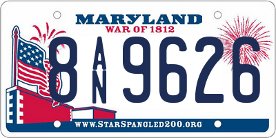 MD license plate 8AN9626