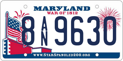 MD license plate 8AN9630