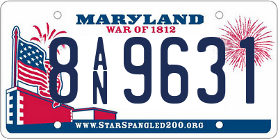 MD license plate 8AN9631