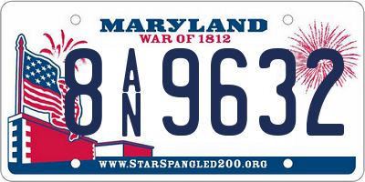 MD license plate 8AN9632