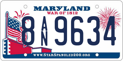 MD license plate 8AN9634