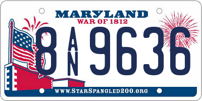 MD license plate 8AN9636