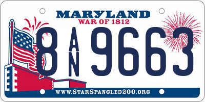 MD license plate 8AN9663